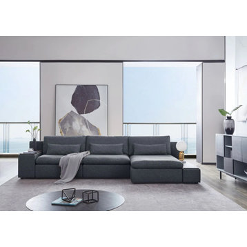 Nathan Modern Grey Modular Sectional Sofa
