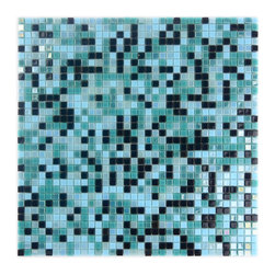 GBM Manufacturing - Galaxy 12"x12" Glass Square Mosaic Tile, Glossy Iridescent Mixed - Mosaic Tile