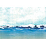 DDCG - "Oceanside Blue Waves" Canvas Wall Art, 48"x32" - This 48x32 premium gallery wrapped canvas features a oceanside blue waves rolling in design. The wall art is printed on professional grade tightly woven canvas with a durable construction, finished backing, and is built ready to hang. The result is a remarkable piece of wall art that will add elegance and style to any room.