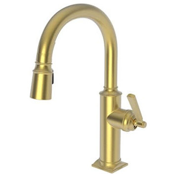 Newport Brass 3170-5203ms 1.8 GPM 1 Hole Pull Down Bar Faucet - Satin Bronze
