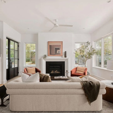 Modern Living Room with Cozy Warmth