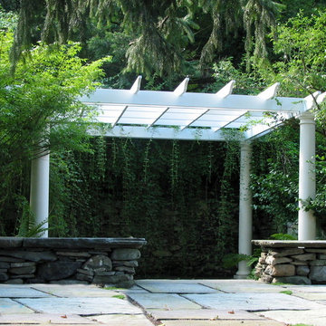 stroudsburg pergola,Painted vertical grain Douglas fir with fiberglass columns