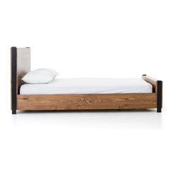 Paul Reclaimed Walnut King Platform Bed - Platform Beds