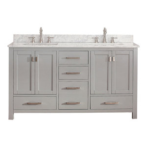 Runfine Group 24 Wide Wood Vanity With Vitreous China Top Walnut Finish Transitional Bathroom Vanities And Sink Consoles By Runfine Group