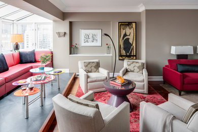 Living room - transitional living room idea in New York