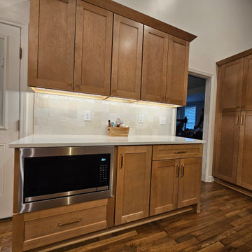 Transitional Kitchen Remodel With New Sandstone Colored Cabinets