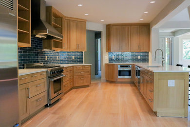 Example of a large classic kitchen design in Portland