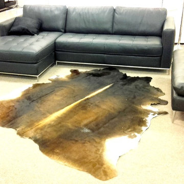Luxury Premium Cowhide Rug / 5'7" x 6'3" / Handmade / Imported from Europe