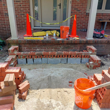 New Brick Steps for Entryway