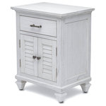 Sea Winds - Surfside 1-Drawer / 2-Door Nightstand - The Surfside Collection is the perfect blend of a classy look with a coastal touch. Its unique design features clean lines with a gently distressed finish to evoke a sense of modern luxury. It comes in white which makes it easy to create a space that is charming, sophisticated, and inviting.