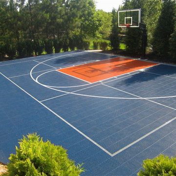 Custom Backyard 1/2 Basketball Game Court