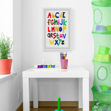 "Colored Alphabet" Framed Painting Print