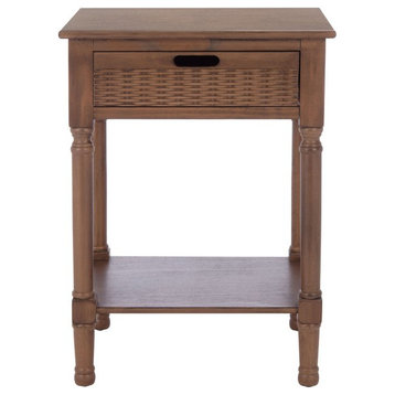 Cleo One Drawer Accent Table Brown