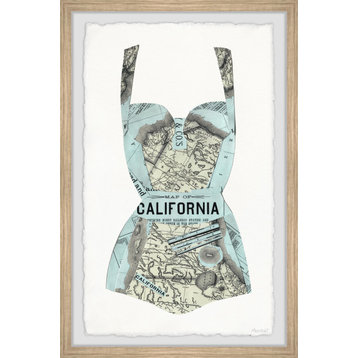 "California Swimsuit" Framed Painting Print, 16x24
