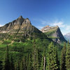 Glaciated Mountain Peaks Wall Mural - 24 Inches W x 16 Inches H