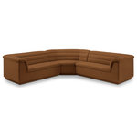 Meridian Furniture - Cascade Upholstered Modular Sofa, Saddle, Velvet, Corner Sectional - Give your room a much-needed rehab when you bring home this Cascade velvet modular sectional. The elegantly attention-grabbing design features a modern profile with curved arms deep horizontal channel tufting, so it wows from all angles. Upholstered in rich saddle velvet, this seat quickly becomes everyone's favorite spot for curling up with a good book or smart device. Thick foam padding ensures a cozy, body-hugging experience. while you watch TV or just relax.