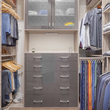 Walk-In Closet Organized For Him
