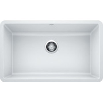 Blanco 442533 Precis 30" Undermount Single Basin SILGRANIT - White