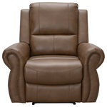 Abbyson Living - Warren Top Grain Leather Recliner, Camel - Re-imagine comfort in your living room with this Abbyson Recliner. Refine your living room with the sophisticated Warren Recliner. Made with a durable kiln-dried hardwood frame and covered in a rich upholstery with a brown nailhead trim, this gorgeous chair is built for an enduring style and comfort that you will enjoy for years.