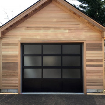 Full View Garage Door in Dark Bronze