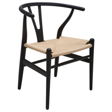 Alban Dining Chair, Black, Wood: Beech