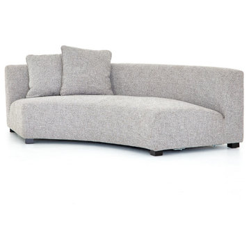 Liam Modern Grey Curved Sofa 106"