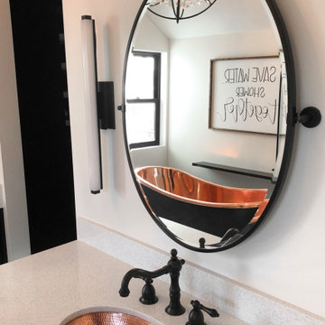 19" Oval Under Counter Hammered Copper Bathroom Sink in Polished Copper (LO19FPC
