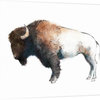 "Colorful Bison Dark Brown" Wrapped Canvas Art Print, 30"x24"x1.5"