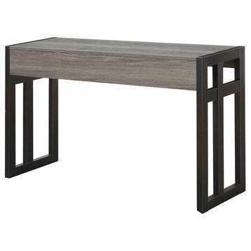 Convenience Concepts Monterey Console Table in Weathered Gray Wood and Metal