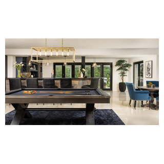 Hotel Inspired Basement Remodel- Ashburn, VA - Contemporary - Basement ...