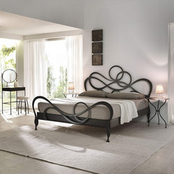 Scroll Beds, black - Platform Beds