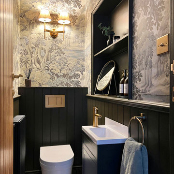 Dramatic WC - a small but stylish downstairs loo