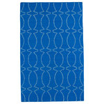Kaleen - Kaleen Glam Gla07 Rug, Blue, 8'x10' - Glam Gla07 Rug In Blue by Kaleen The Glam collection puts the fab in fabulous! No matter if your decorating style is simplistic casual living or Hollywood chic, this collection has something for everyone! New and innovative techniques for a flatweave rug, this collection features beautiful ombre colorations and trendy geometric prints. Each rug is handmade in India of 100% wool and is 100% reversible for years of enjoyment and durability.