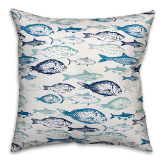 Fish Pillow Covers, Fish Throw Pillow Cases, Fish Outdoor Cushion