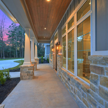 Craftsman Style Stone with Board and Batten
