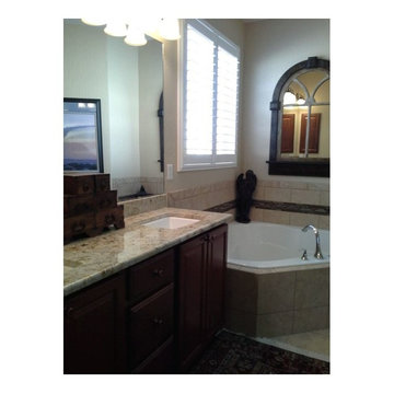 Ruiz Residence - Cafe Cream Granite Kitchen and Bathrooms