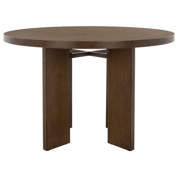 Safavieh Couture Calamaria Round Wood Dining Table Medium Oak
