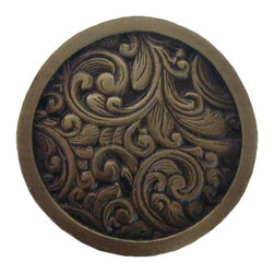 Inviting Home Inc. - Saddleworth Knob, Antique-Style Brass - Cabinet And Drawer Knobs