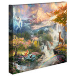 Thomas Kinkade Studios - Bambi First Year, Gallery Wrapped Canvas, 14"x14" - Featuring Thomas Kinkade best-loved images, our Gallery Wraps are perfect for any space. Each wrap is crafted with our premium canvas reproduction techniques and hand wrapped around a deep, hardwood stretcher bar. Hung as an ensemble or by itself, this frame-less presentation gives you a versatile way to display art in your home.