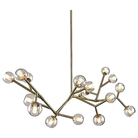 Luxury Molecular-Shaped Chandelier, 10 Lights, Warm Light