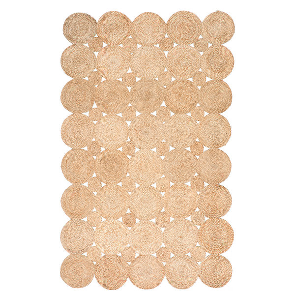 Hand Woven Maui Circle Jt06 Rug, Natural, 8'x10'