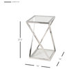 Marcio End Table, Stainless Steel