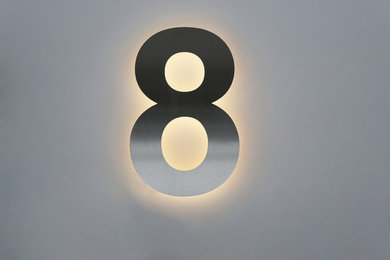 LED Hausnummer aus Edelstahl