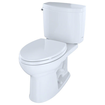 Toto Drake Ii 2-Piece Toilet, 1.28 GPF, Elongated Bowl