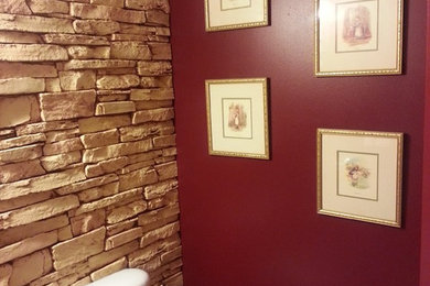 Elegant powder room photo in New York