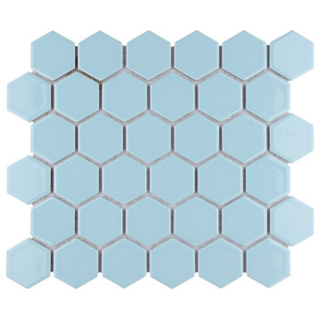 Hudson Due Hex 2"  Porcelain Floor and Wall Mosaic Tile