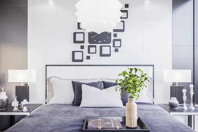 Small trendy bedroom photo in Other