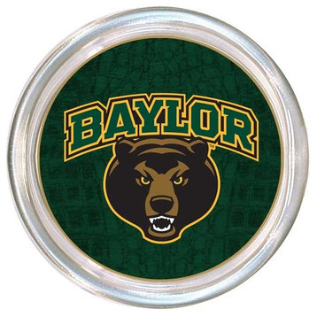 C3106-Baylor with Bear Head on Green Crock Coaster