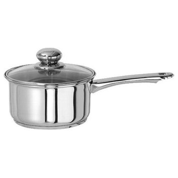 Gourmet Chef 2 Quart Stainless Steel Sauce Pan with Glass Lid