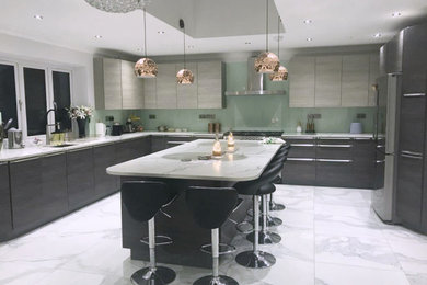 Design ideas for a contemporary kitchen in Sussex.